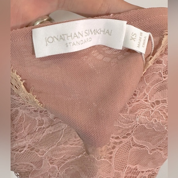 NWT Jonathan Simkhai Lace Bralette Desert Rose Pink XS - Picture 7 of 9